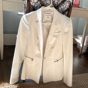 Calvin Klein white Blazer Size 8 Like new!